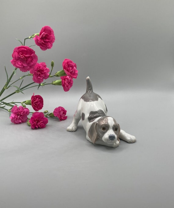 Vintage Lladro Playful Puppy Figurine: Beagle Dog, Home Decor - Etsy