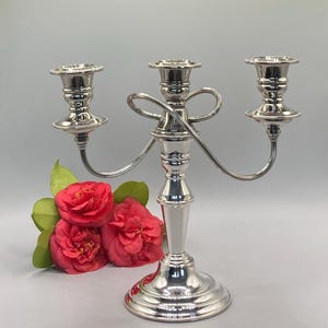 Arthur Price Silver Plated Candelabra, Classic Dual Purpose 3-Light Candelabra