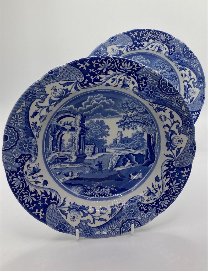 Spode Blue Italian Soup Plates - Thumbnail 5