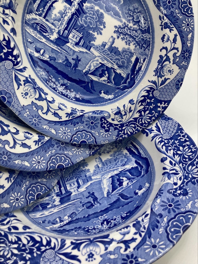 Spode Blue Italian Soup Plates - Thumbnail 2