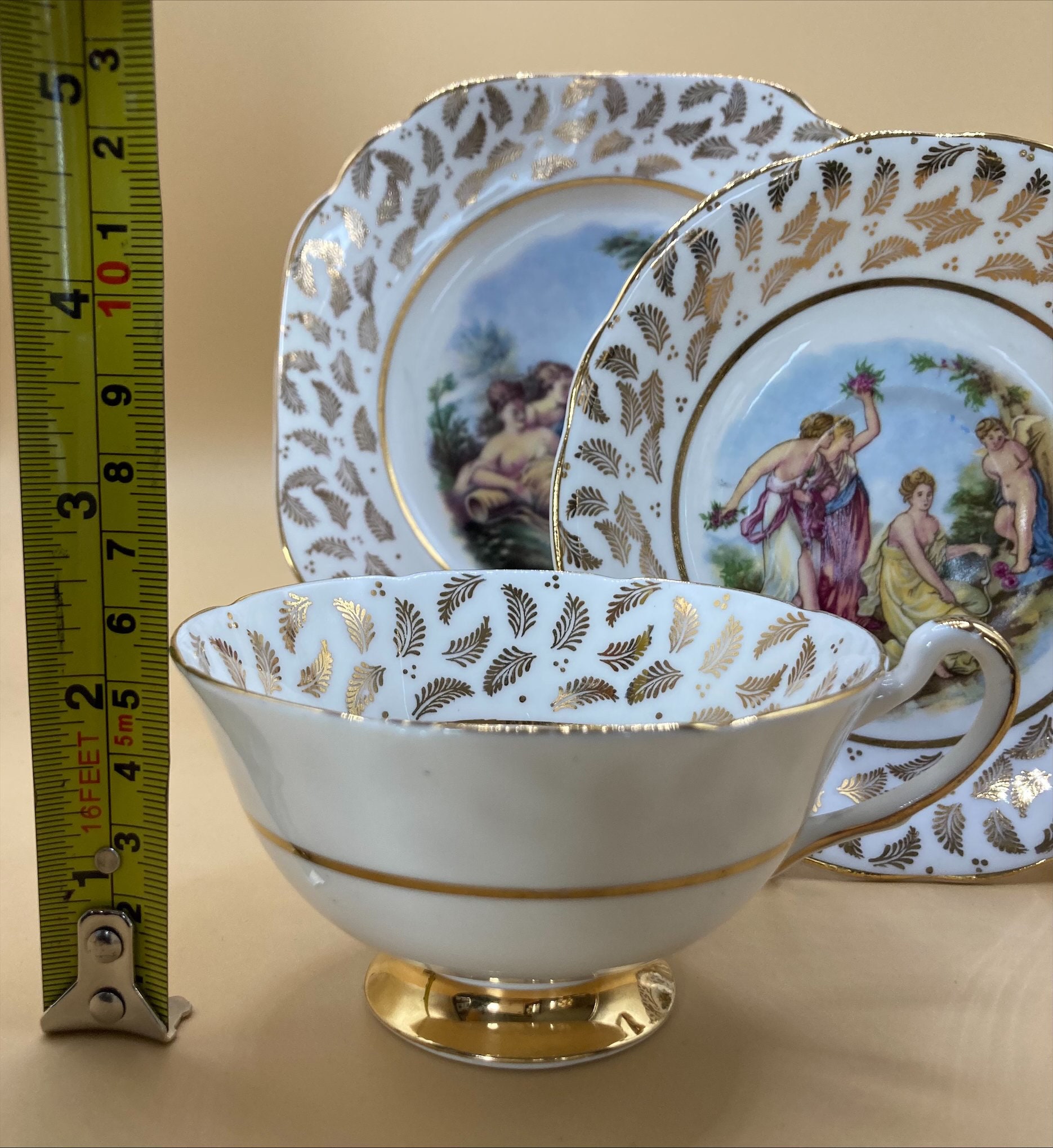 Collectible English Imperial Fine Bone China Tea Trio, Warranted
