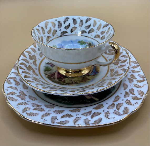 Collectible English Imperial Fine Bone China Tea Trio, Warranted
