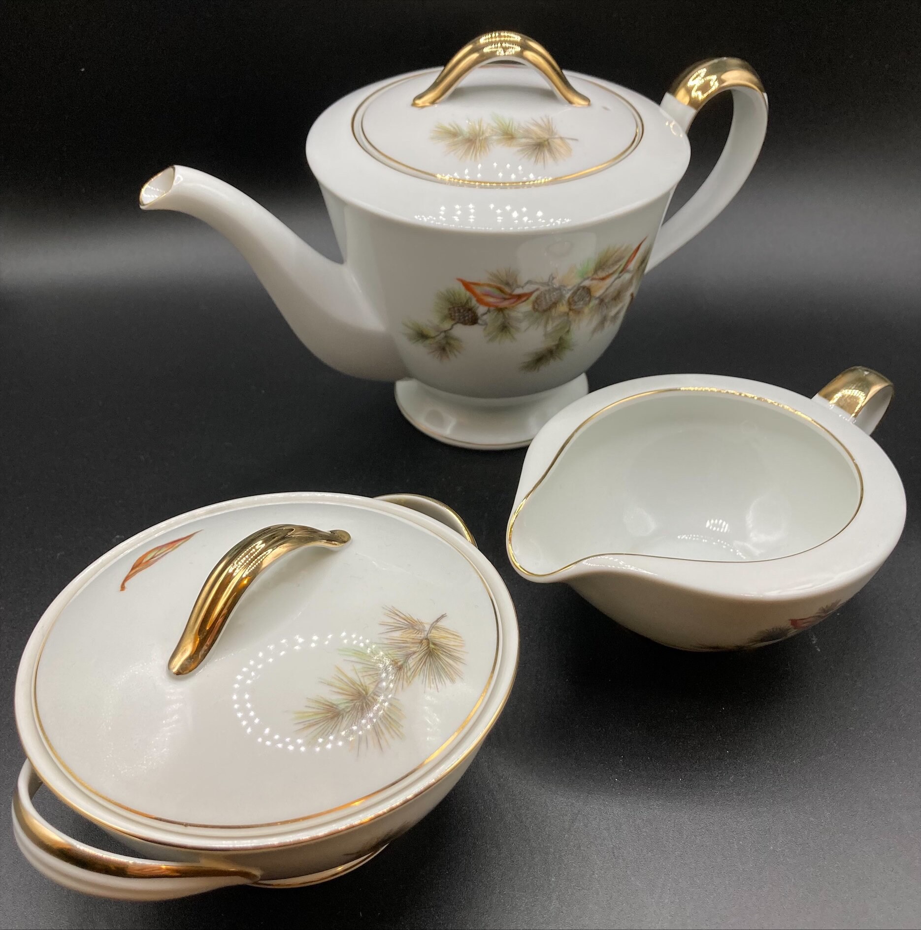 Japanese Tea Set for Six. Pearl China K, Vintage, Rare