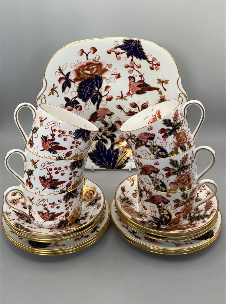 Vintage Coalport Tea Set Bone China Hong Kong Pattern Etsy