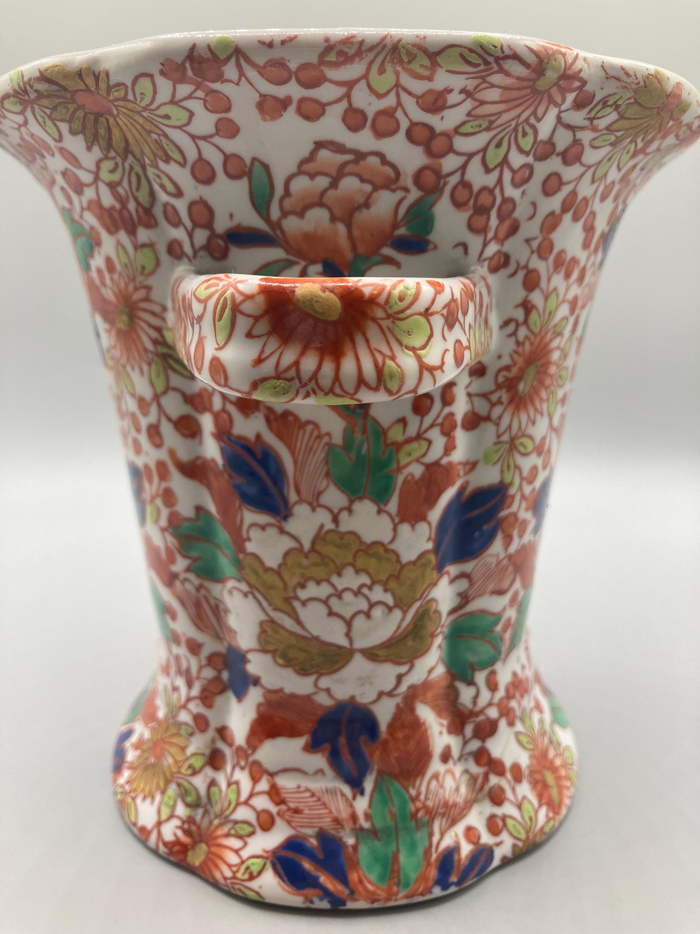 Jardinière Ancienne En Porcelaine D'Imari Peinte à La Main - Japon Antique, Cache-Pot Multicolore