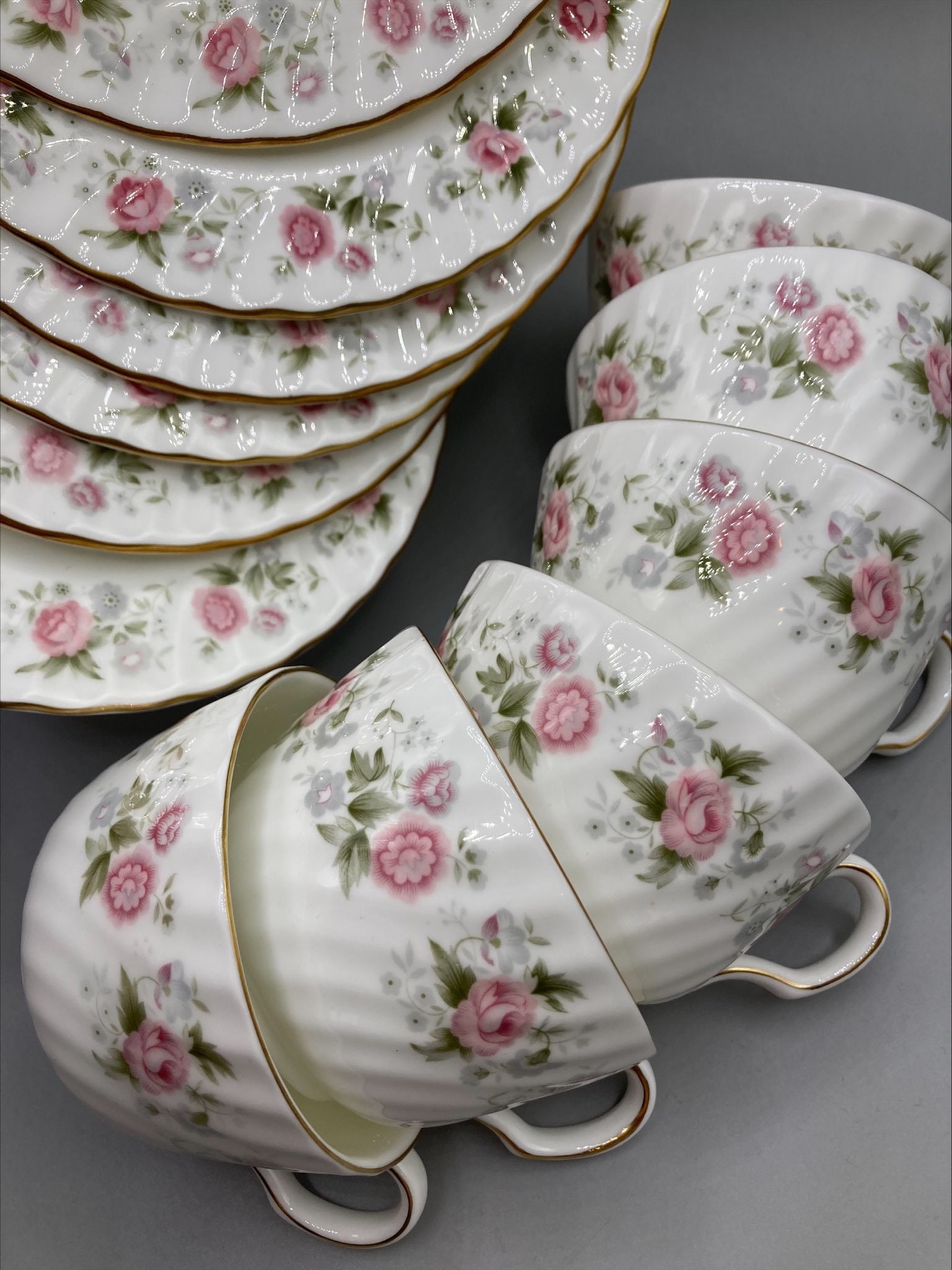 Vintage Minton Spring Bouquet Tea Set: 21-piece Fine Bone China - Etsy