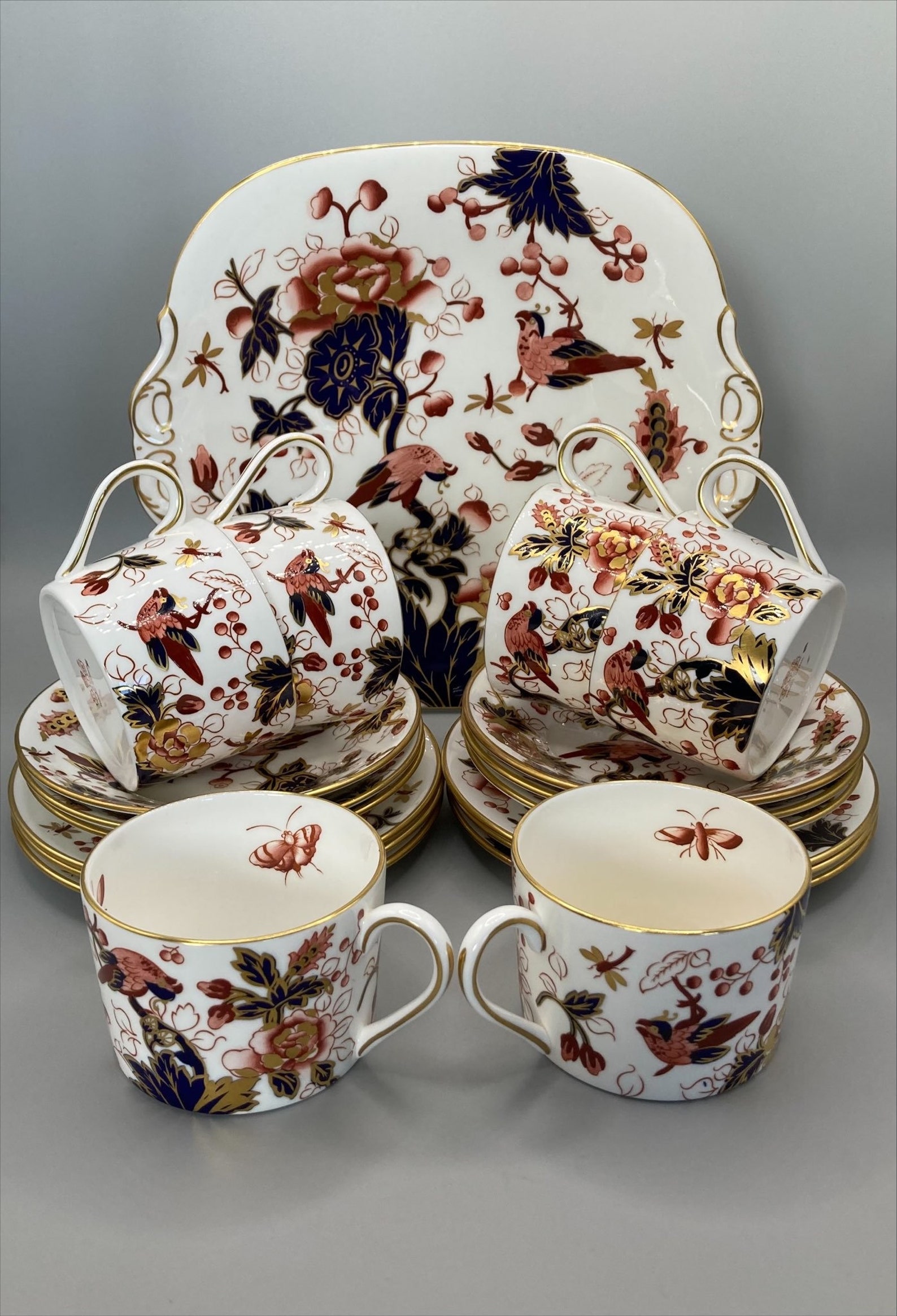Vintage Coalport Tea Set Bone China Hong Kong Pattern Etsy