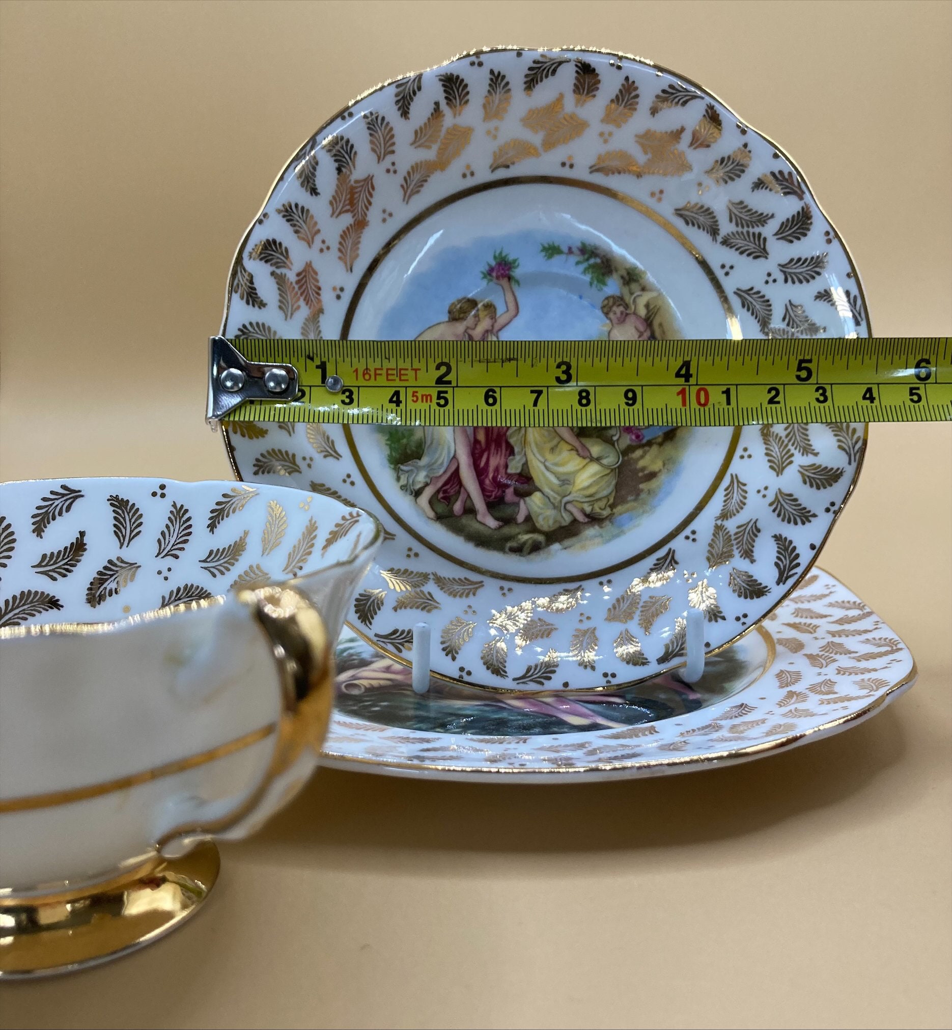 Collectible English Imperial Fine Bone China Tea Trio, Warranted