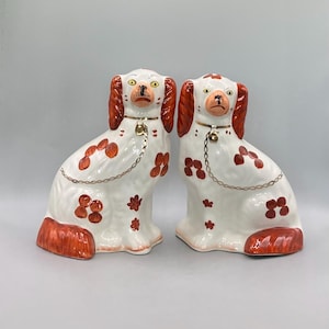 Pair of Arthur Wood Staffordshire Wally Mantle Dogs,