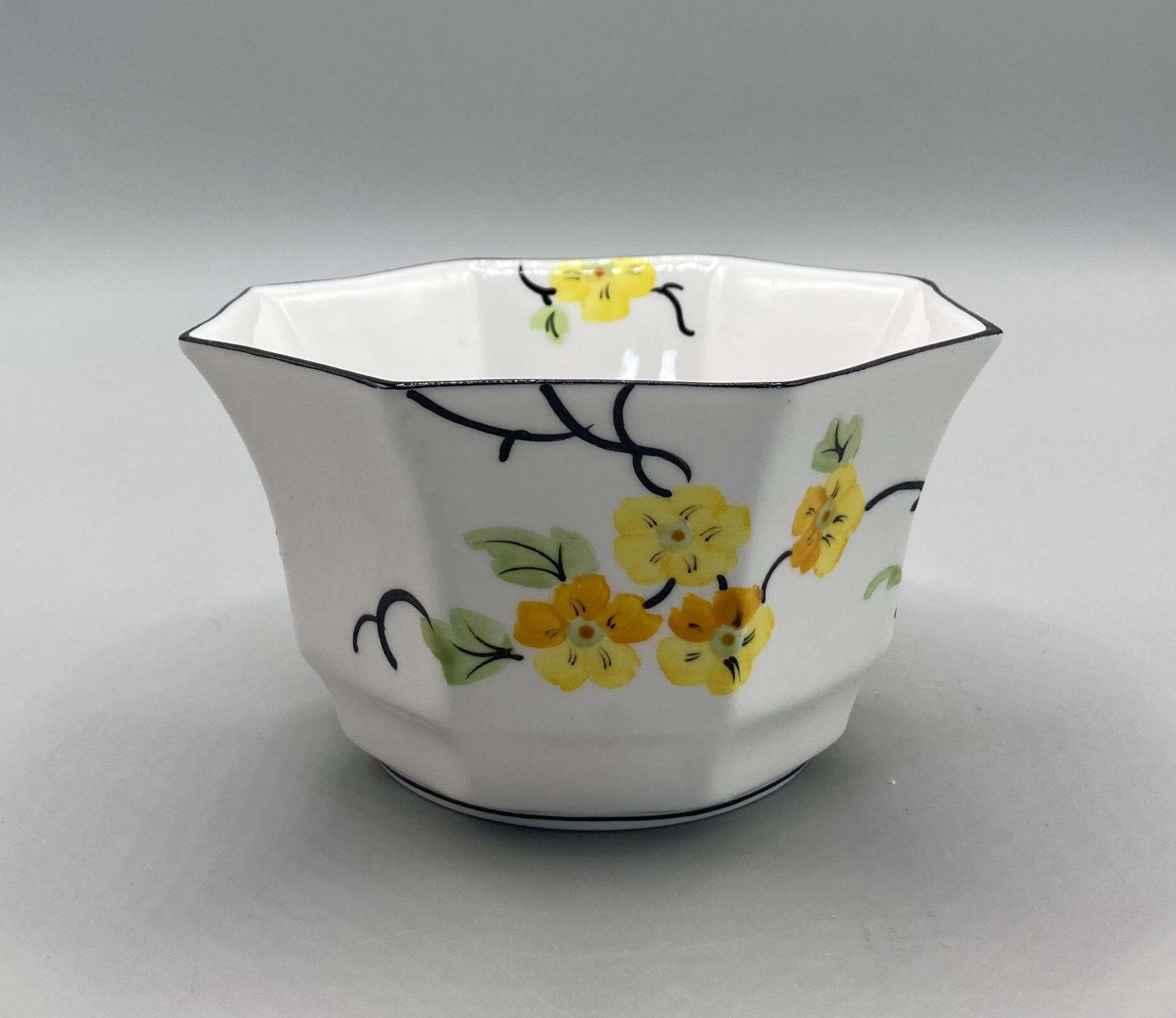 Art Deco Melba Sugar Bowl, Yellow Floral Pattern, Vintage and Rare Melba  Bone China Sugar Bowl, Home Decor, Gift Idea,
