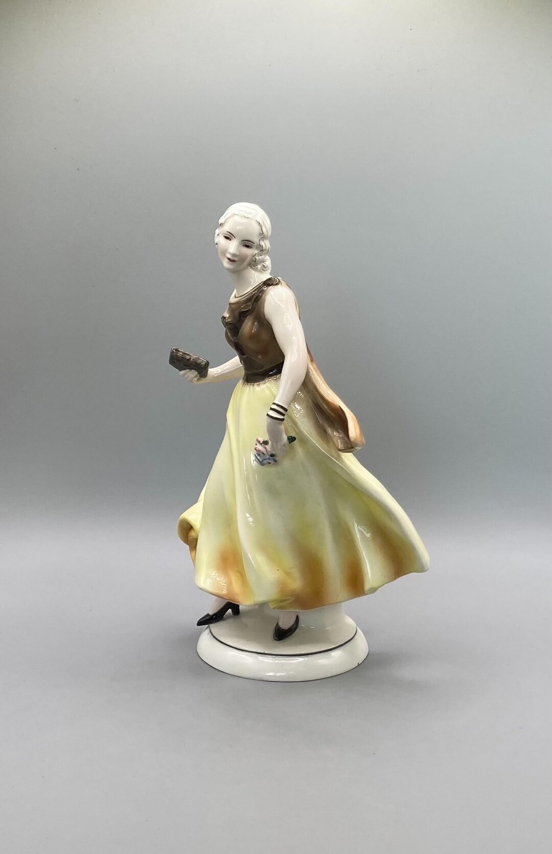 Rare Art Deco Katzhutte Porcelain Figurine Antique Katzhutte Etsy