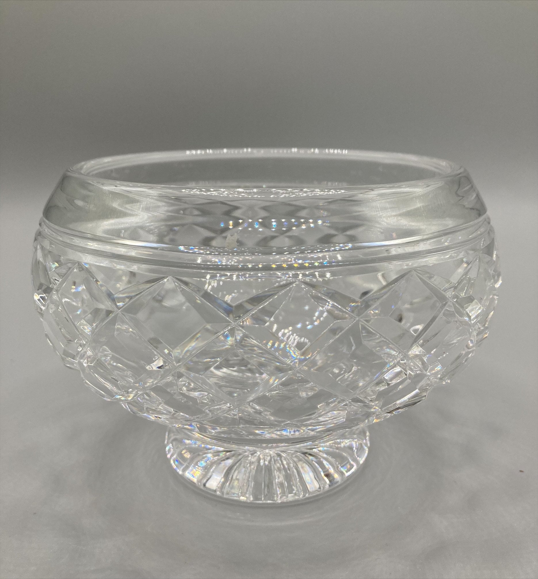 Vintage Rose Bowl Hand Cut Lead Crystal Rose Bowl Crystal Etsy Australia