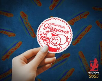 Pegatina troquelada "Una Glizzy al día mantiene alejado al médico" / Glizzycon 2025 / Pegatinas de perritos calientes, pegatinas divertidas, pegatinas Glizzy, pegatinas de memes