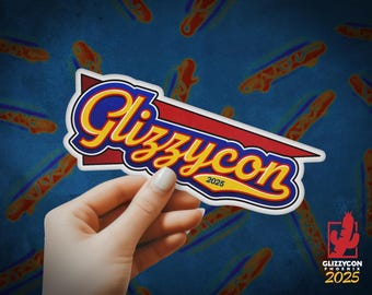 Pegatina troquelada de Glizzy Ballpark / Glizzycon 2025 / Pegatinas de perritos calientes, Pegatinas divertidas, Amante de los perritos calientes, Pegatinas Glizzy, Pegatinas de memes