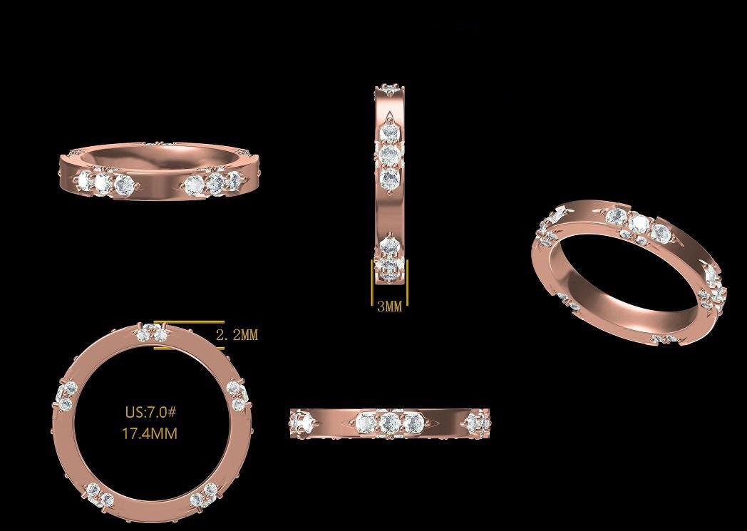 Alianza De Boda De Moissanita, Anillo Apilable De Plata De Ley 925 Con Lazo - España