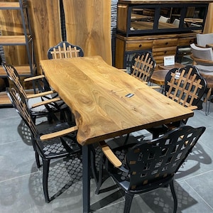 Walnut Kitchen Table / Custom American Walnut / Coffee Table / Walnut Desk / Live Edge / Dining Table / Farmhouse Table / Rustik Table
