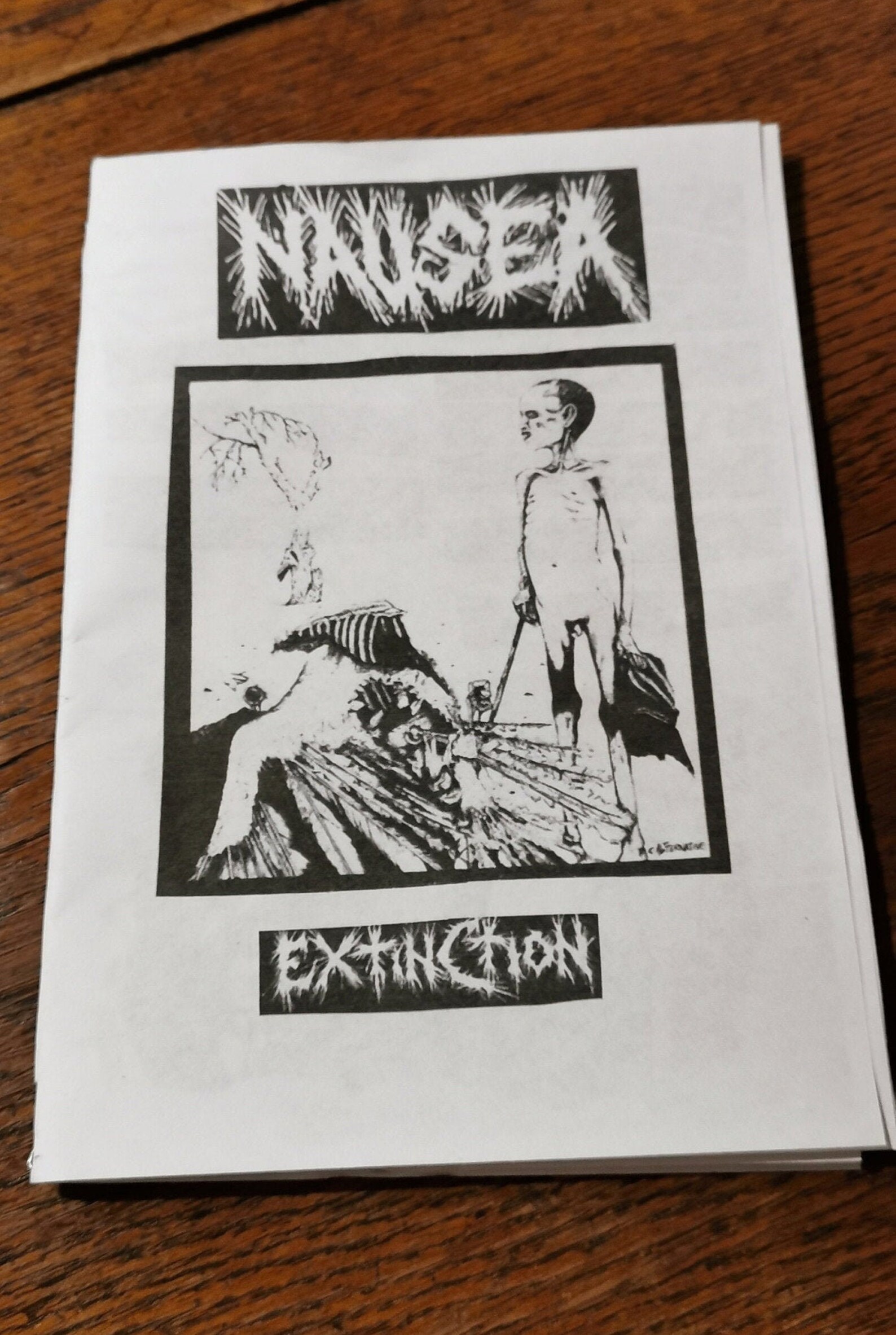 Lyrics Fanzine Nausea Extinction Etsy