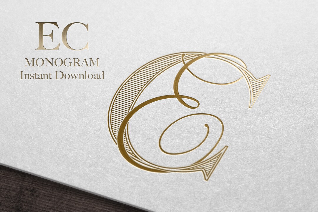 EC Wedding Monogram - Digital File Download | Couples Duogram ...