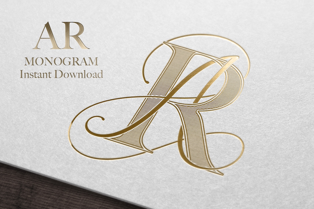 AR Wedding Monogram - Digital Download | Couples Duogram | Personal ...