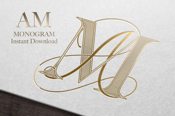 AM Initials letter Wedding monogram logos template, hand drawn modern -  stock vector 5381475 | Crushpixel