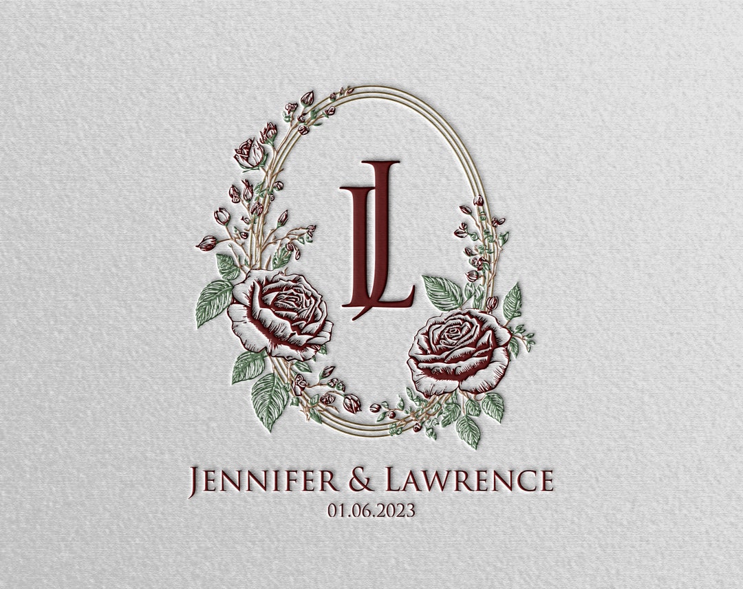 Wedding Crest | Digital Download - Floral Crest, Graphic Design for ...
