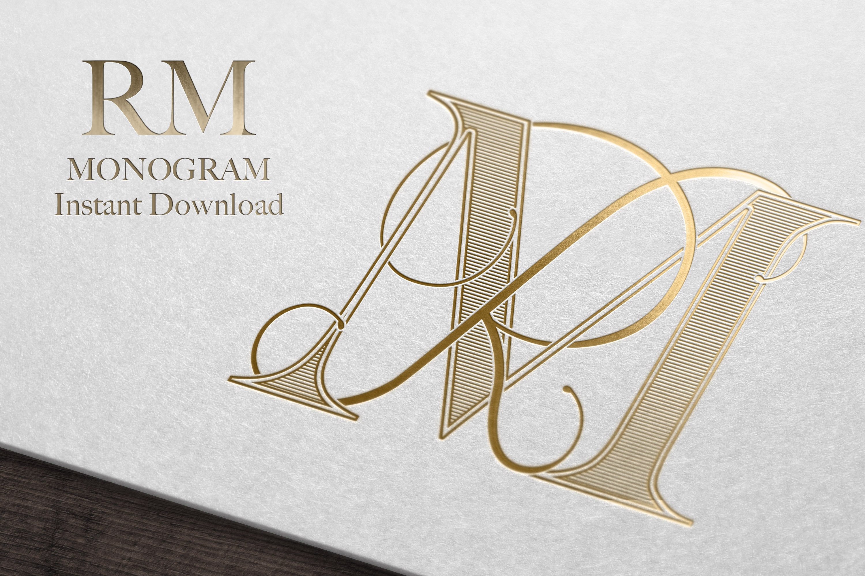 RM Wedding Monogram - Digital Download | Couples Duogram | Personal Logo | Insignia | Family Crest | Monogram SVG | Vector Files Included