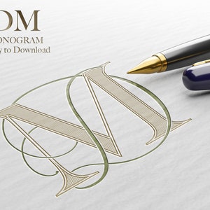 DM Wedding Monogram SVG / Listo para descargar monograma de 2 letras de diseño moderno, solo archivos digitales, sin servicio