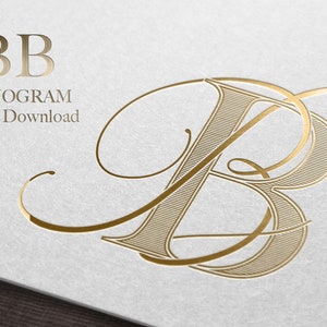 BB Wedding Monogram - Digital Download | Couples Duogram | Personal Logo | Insignia | Family Crest | Monogram SVG | Vector Files Included