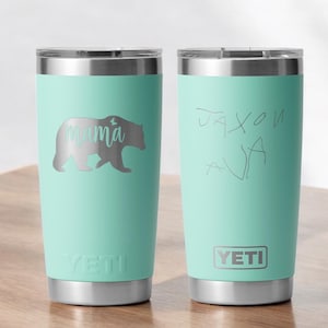 Custom Tumbler, Personalized Yeti, Custom Logo Tumbler, Gift for Dad, Business Logo, Engraved Cup, 20 oz Mug, Team Tumbler, Coach Gift