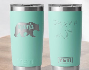 Custom Tumbler, Personalized Yeti, Custom Logo Tumbler, Gift for Dad, Business Logo, Engraved Cup, 20 oz Mug, Team Tumbler, Coach Gift
