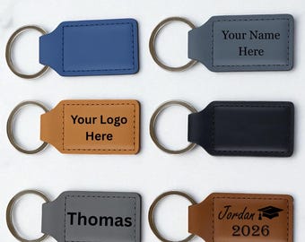 Personalized Leather Keychain, Customized Keychain, Custom Leather Key Chain, Custom Gift Keychain, Gift For Him, Gift For Mom, Gift For Her