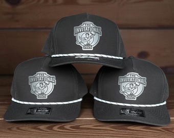 Custom Golf Hat – Leather Patch Snapback, Bulk Hats, Team Hats, Coach Gift, Golf Hat, Gift for Him, Personalized Hat, Ryder Cup Hat