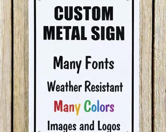 Custom Sign, Aluminum Metal Sign, Deliveries Sign, Personalized, Custom Message, Parking Sign, Outdoor Sign, Weatherproof, Uv Proof