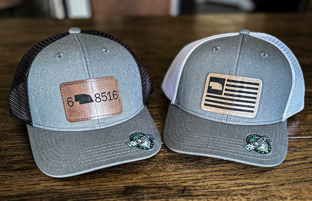 Leather Patch Hat, Custom Hat, Custom Leather Hat, Hat for Him, Personalized Hat, Throwback Hat ...