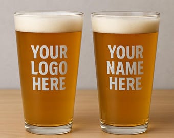Personalized 16oz Beer Glasses, Personalized Gift For Him, Pint Glass, Groom Gift, Wedding Gift, Husband Gift, Boyfriend Gift, Fathers Day