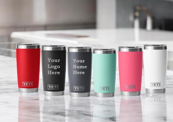 Custom Tumbler, Personalized Yeti, Custom Logo Tumbler, Gift for Dad, Business Logo, Engraved Cup, 20 oz Mug, Team Tumbler, Coach Gift