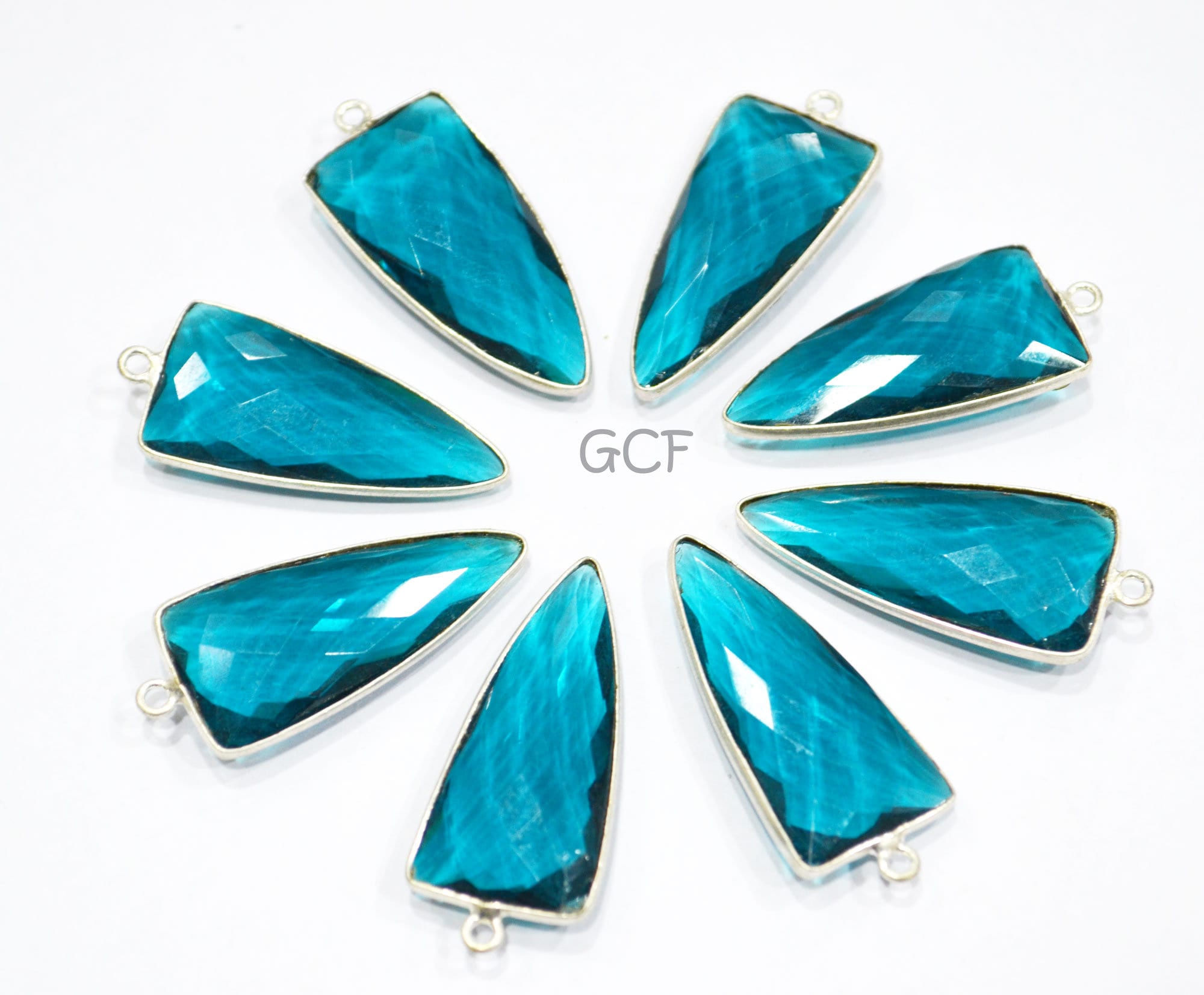 Hydro Glass Rocks Paraiba Blue Hydro Glass Arrowhead Shape Single Bail Connector ,paraiba ...