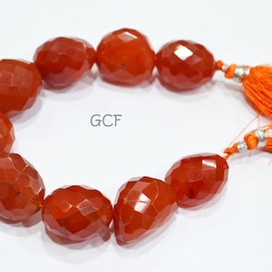 Carnelian Nuggets Shape Beads , Carnelian Faceted Tumble Shape Beads , Sold By Strand , 7 Inches , 15x19 - 19x27 mm , 30400