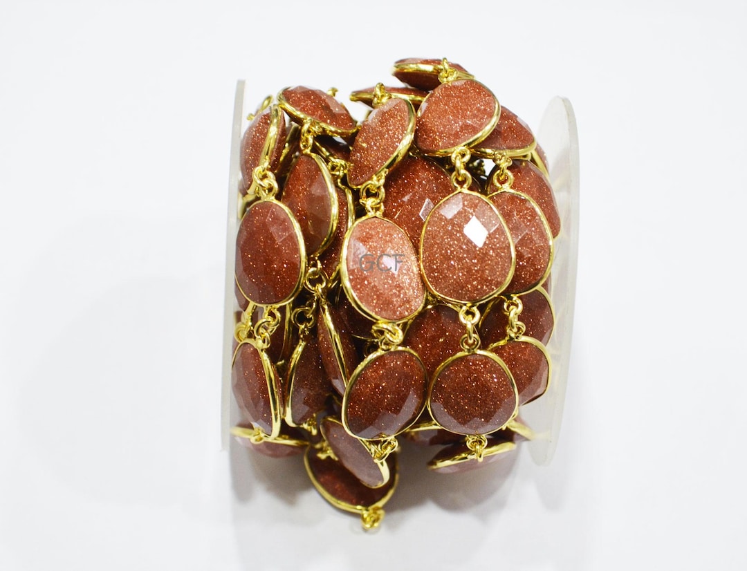 天然石Gemstone Synthetic Sunstone Hydro Quartz Faceted Slice Shape Connector