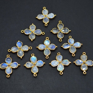 Rainbow Moonstone Faceted Fancy Butterfly Shape Connector , Rainbow Moonstone Double Bail Bezel Connector , Sold By Piece , 25x29 mm , R-037