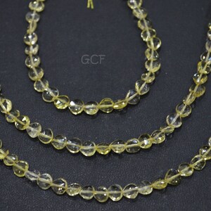 Lemon Quartz Straight Drill Heart Shape Beads , Lemon Quartz Faceted Heart Shape Beads ,Sold By Strand ,6.5 Inches , 5x5 - 5.5x5.5 mm ,30651