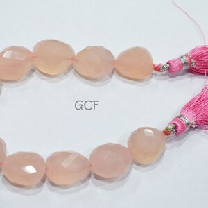 Rose Chalcedony Nuggets Shape Beads , Rose Chalcedony Faceted Tumble Shape Beads , Sold By Strand , 7 Inches , 14x19 - 16x23 mm , 30404