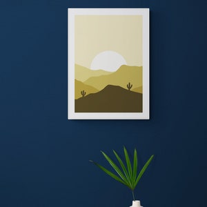 Golden Sunrise Wall Print | Instant Download | Desert Sunrise | Home Decor | Printable Wall Art | Printable Gift