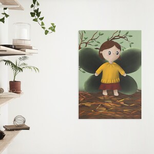 Custom Fall Fairy Portrait Illustration Digital, Custom Digital Portrait Illustration Cartoon Style, Cute Portrait