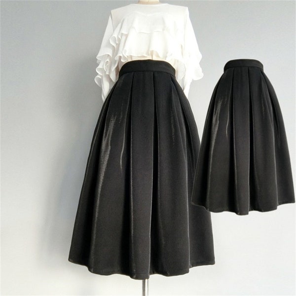 Long Taffeta Skirt - Etsy