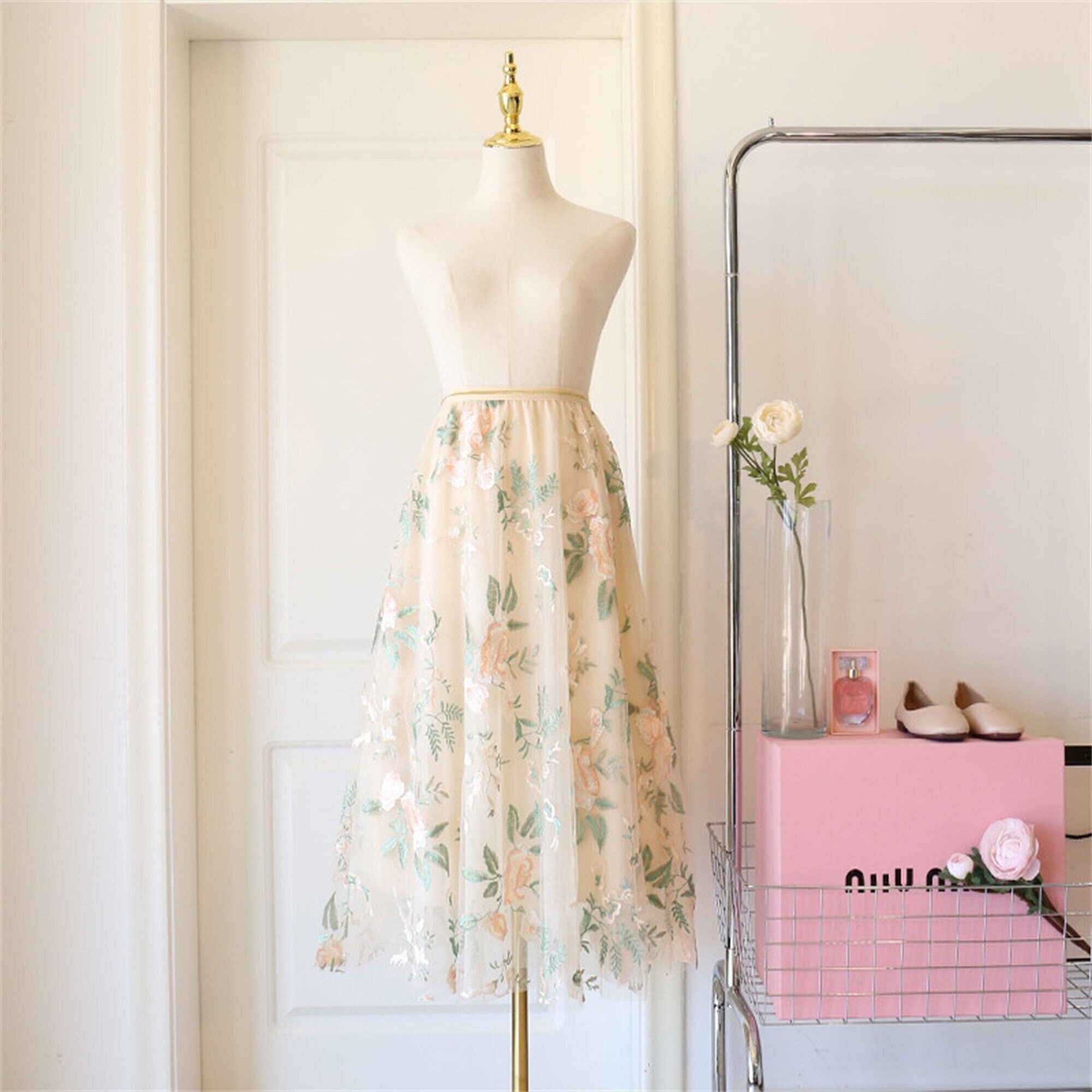 Sheer Floral Skirt Etsy Singapore