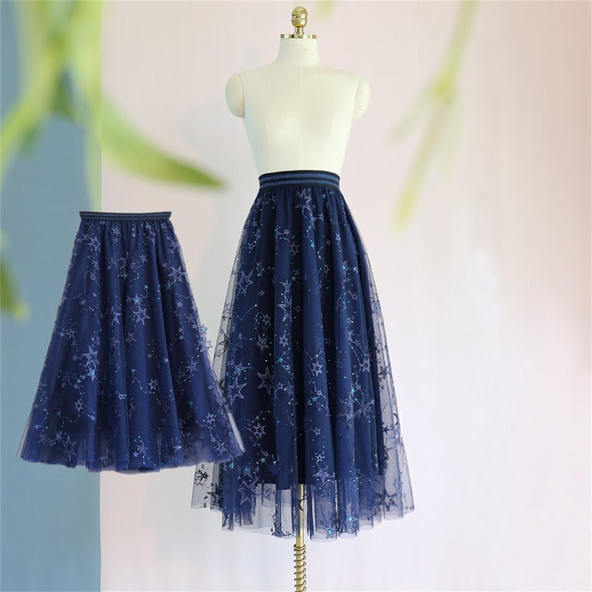 Mesh skirt blue cheap