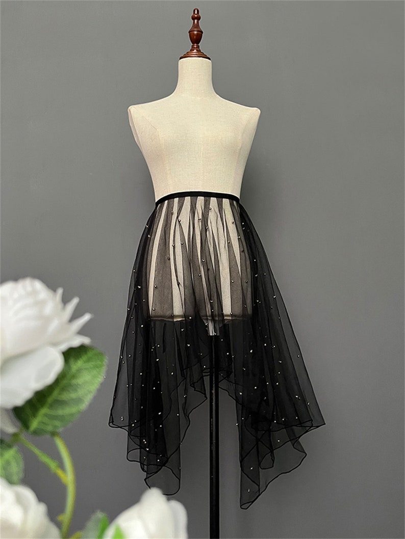 Single Layer Tulle Skirt Irregular Tulle Skirt With Belt Etsy