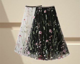 Floral Lace Skirt - Etsy