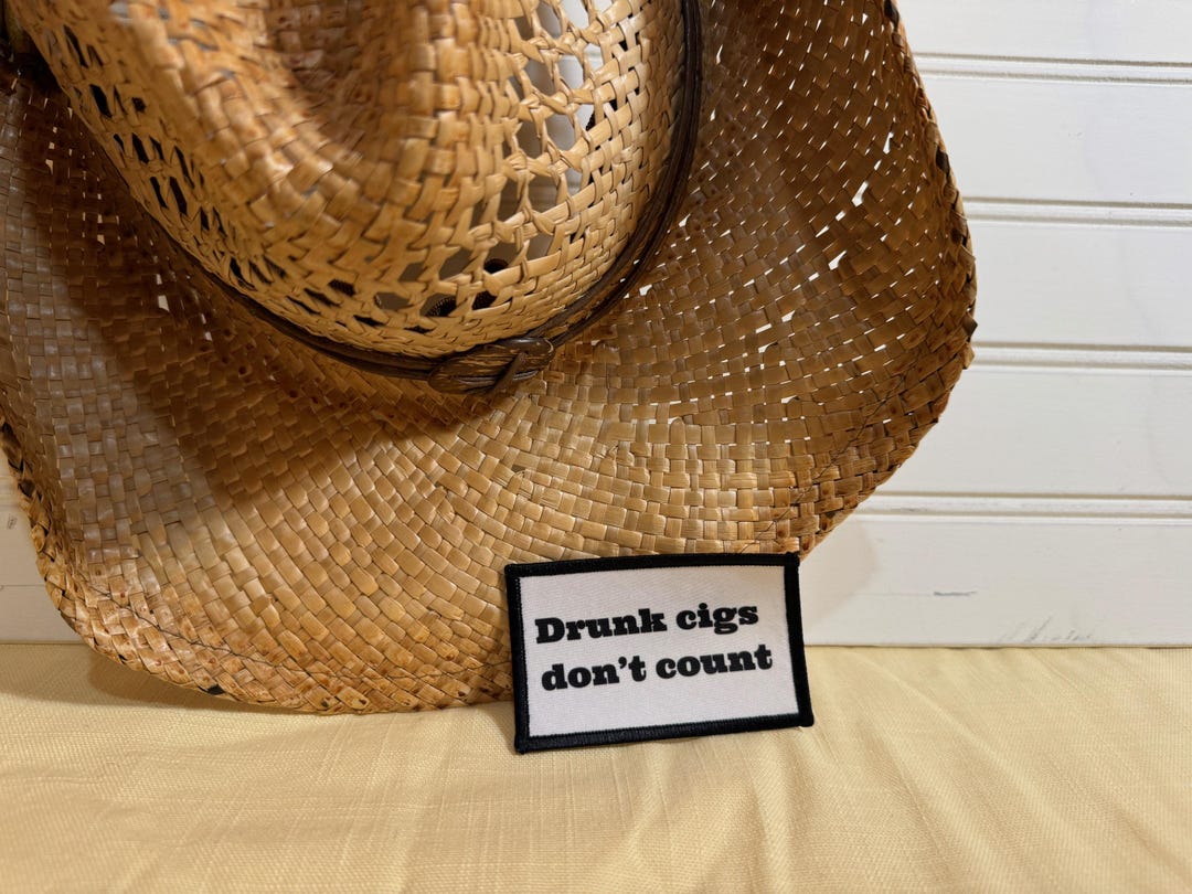 Drunk Cigs Don't Count Patch / Funny Patch / Cigarettes Patch Etsy